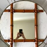 Wooden barber mirror Bamboo style 20-30s