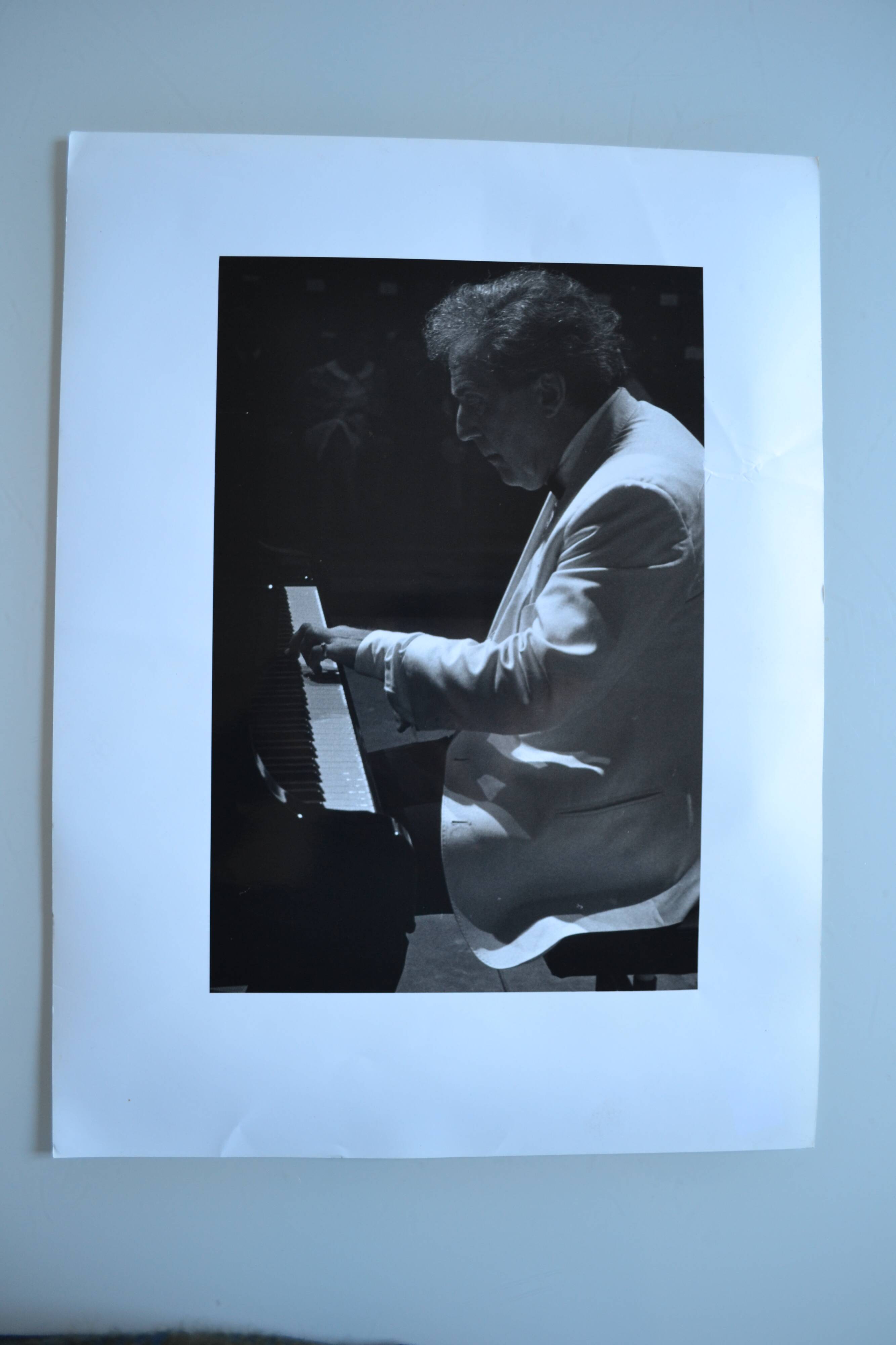 "piano pianist" original anonymous black & white photo