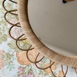 Vintage rattan mirror 40cm
