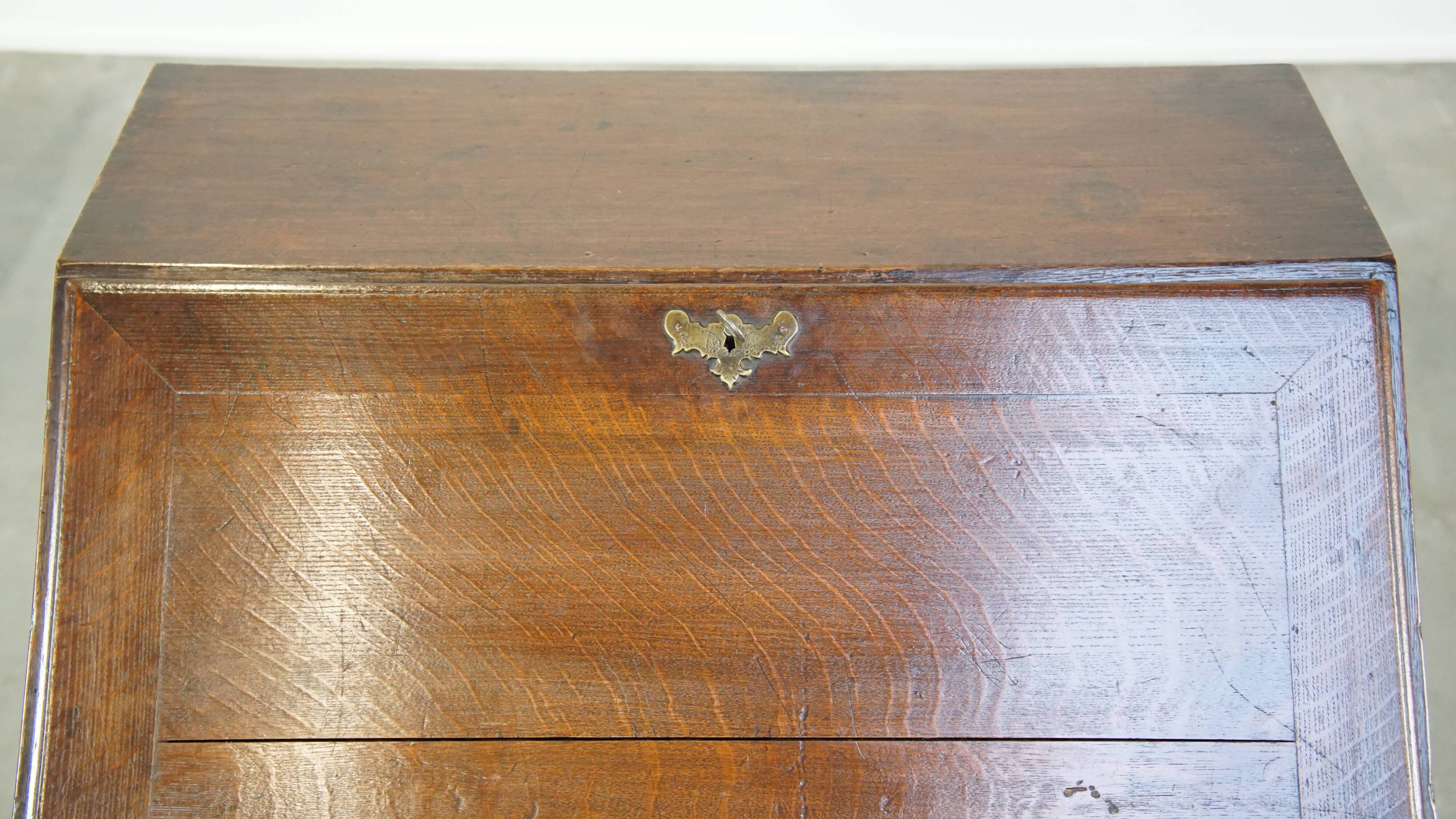 Antique subtle English secretaire from the early 19th century