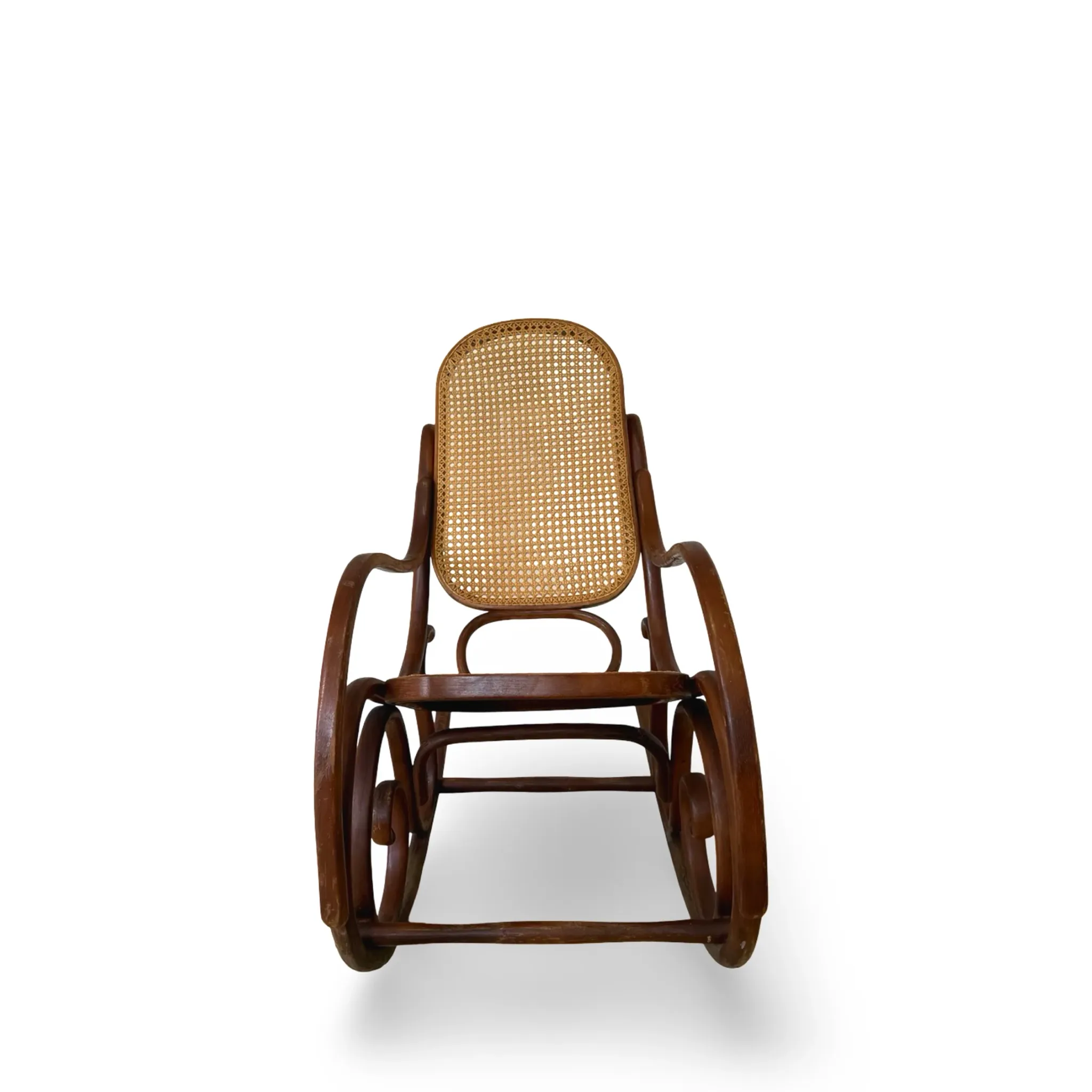 Vintage Bentwood Rocking Chair in the Thonet Tradition, by FMG, 1940s/