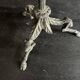 Pair of large Napoleon III candlesticks in patinated bronze