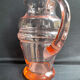 Service for 4 people - Art Deco - Glass or 1/2 pink crystal blown and cut