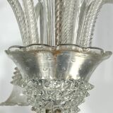 Mid-century six arms Murano Bullicante Rostrato chandelier by Ercole Barovier