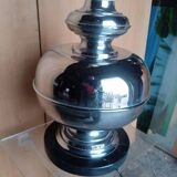 Chrome metal table lamp from the 1970s -