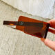 Vintage swivel mirror 70 ́s amber plastic