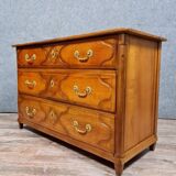 Commode époque Louis XVI en merisier massif de la seconde moitié du XVIIIè