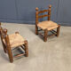 Chaises pour enfants brutalistes de Charles Dudouyt (attribuées), ensemble de 2, années 1960.