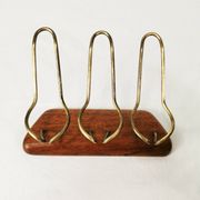 Mid century teak pipe stands, Sweden, 1960s.