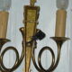 Pair of wall lamps Louis XVI hunting horn bronze dore