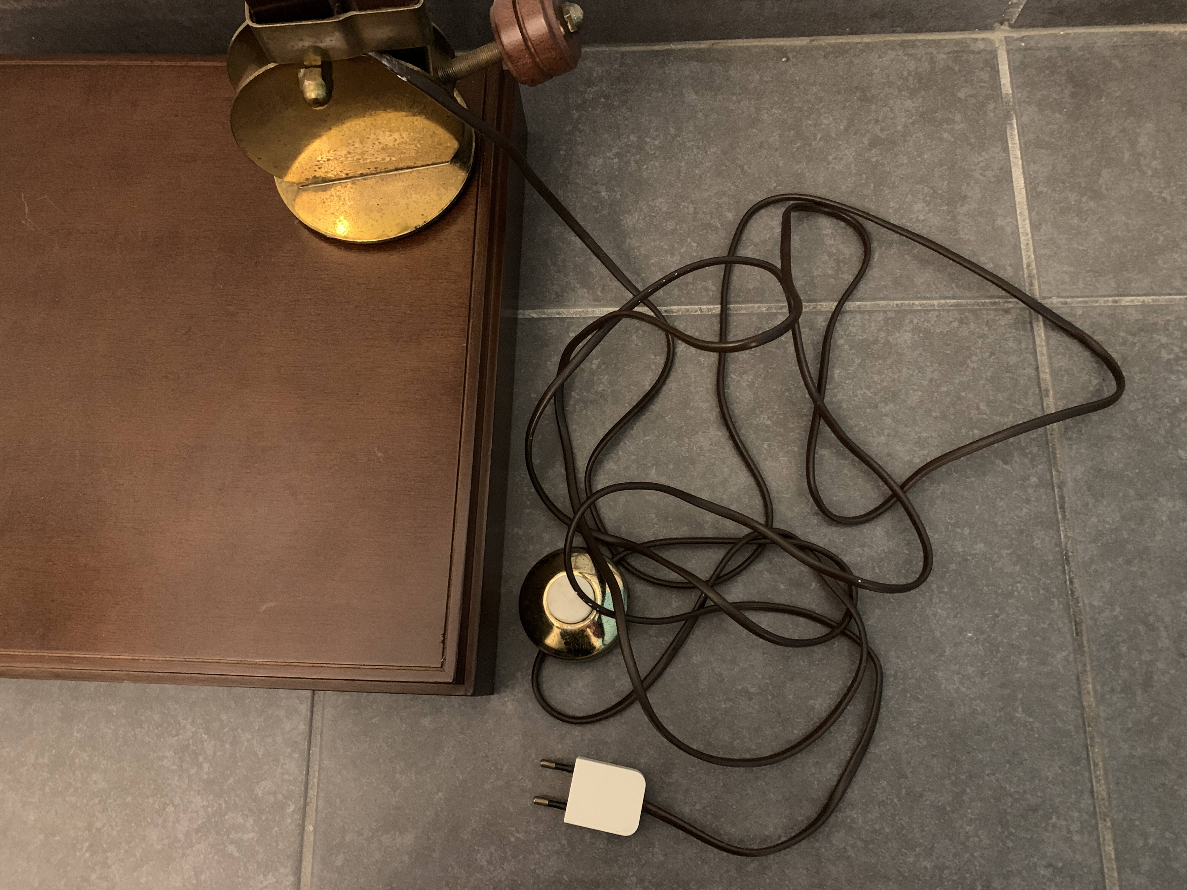 Adjustable and steerable wooden arch lamp lamp 1970
