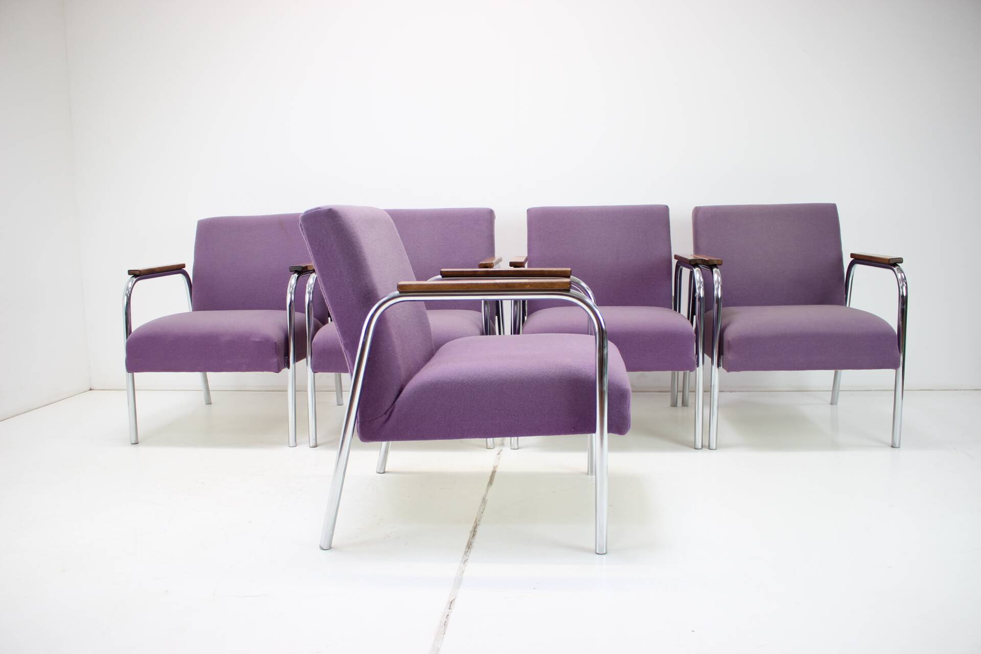 Mid-Century Tubular Chrome Armchair, Germany 1970s