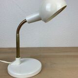 Flexible desk lamp metal white 70s/80s