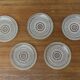 Set of 5 vintage Finnish glass plates from the Kastehelmi series by Oiva Toikka for Iittala.