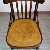 Pair of bistro chairs pattern flowers