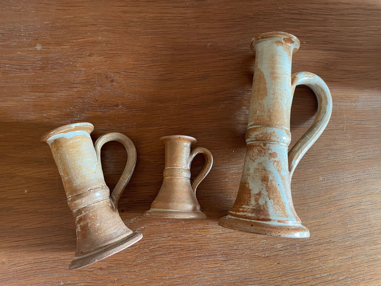 Stoneware candle holders