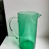 Pichet en verre vert années 70