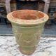 Antique French enamelled earthenware planter or pot