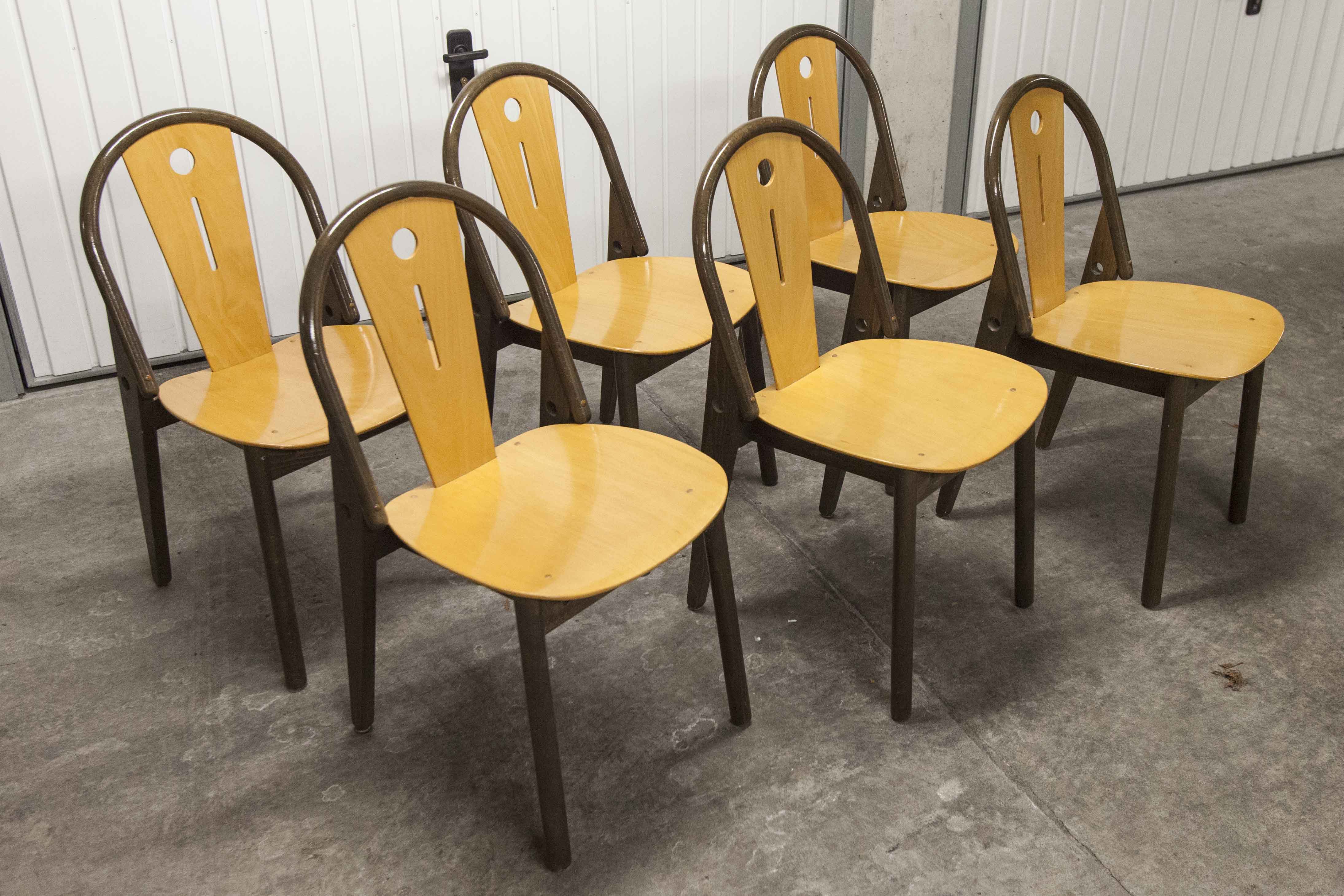 6 Baumann "transit" chairs 1990s