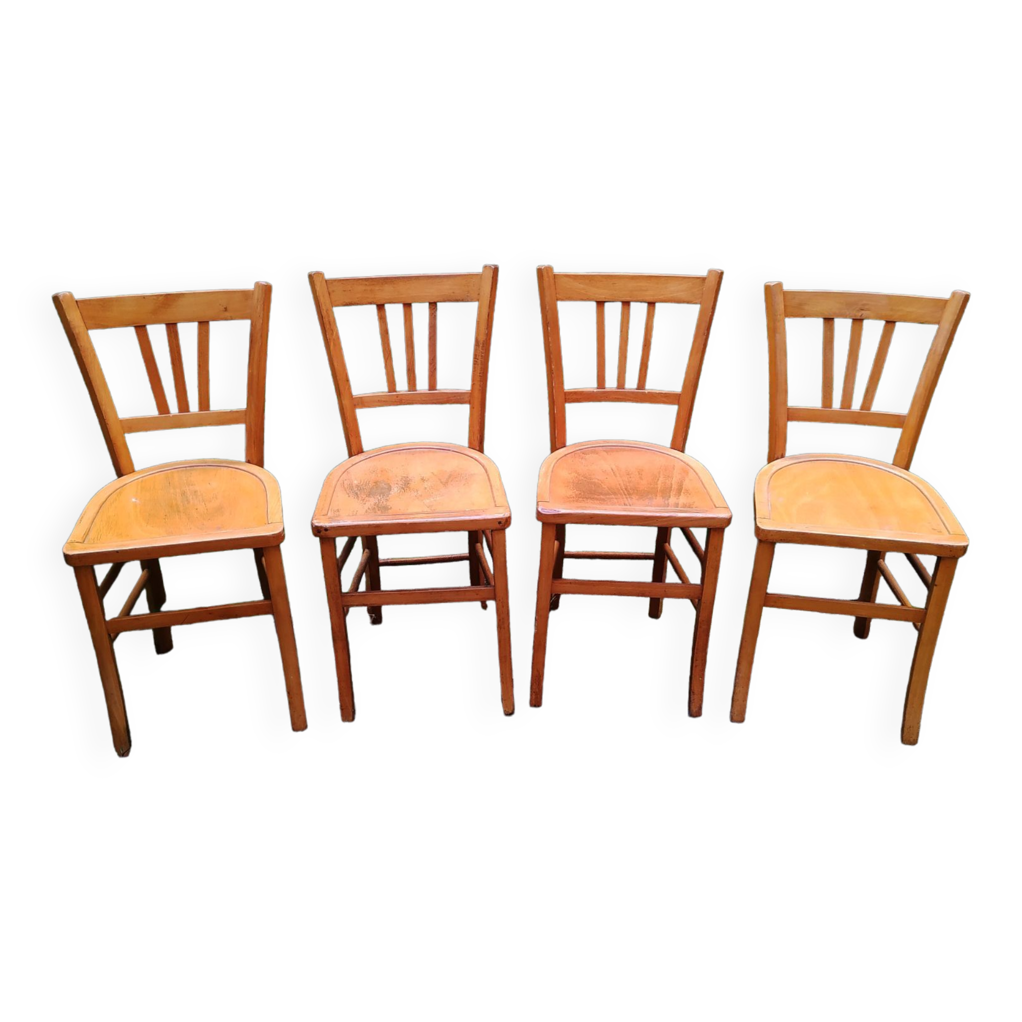 Series of four Luterma bistro chairs