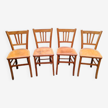 Series of four Luterma bistro chairs