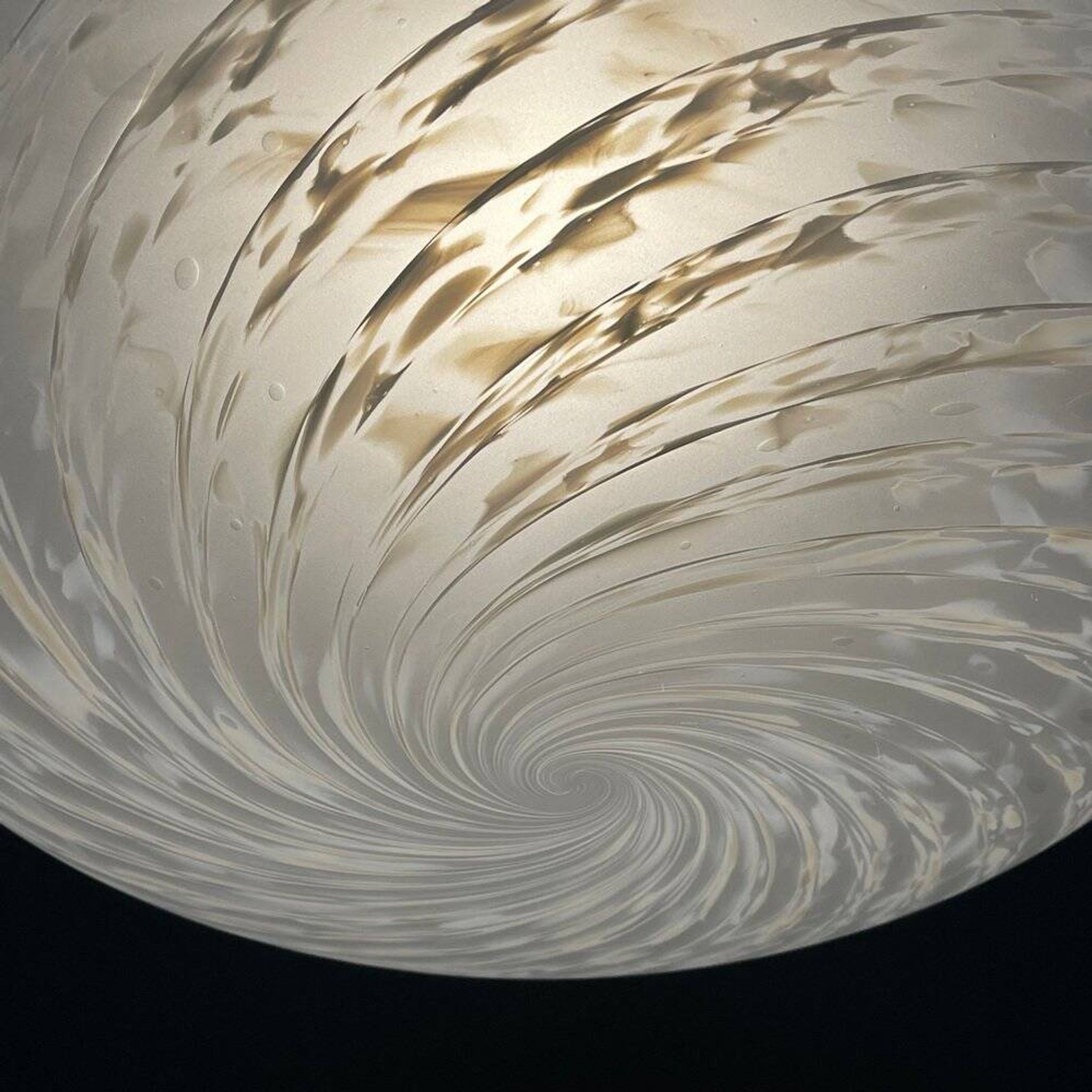 Large swirling Murano glass pendant lamp from Vetri Murano, Italy, 1970s.