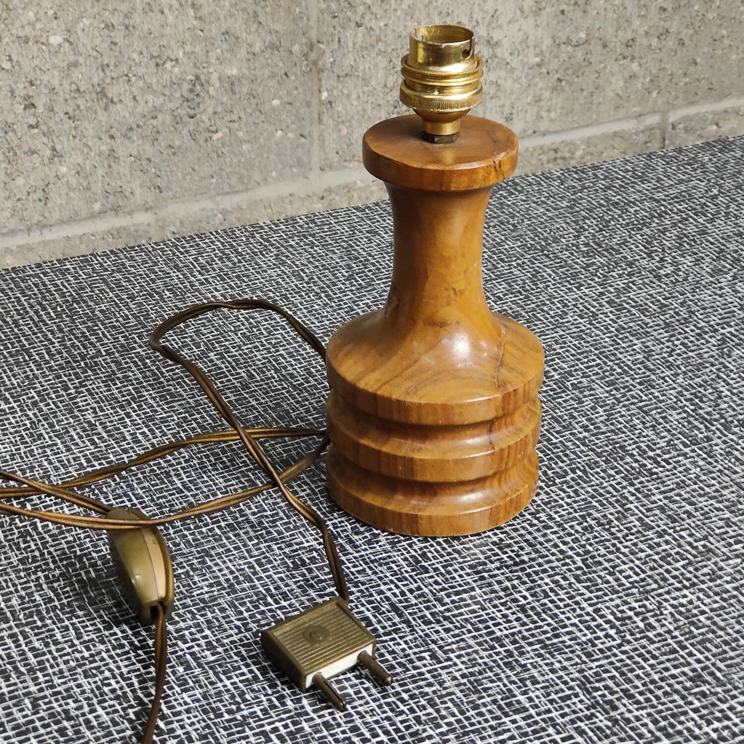 Small turned wooden lamp 1970