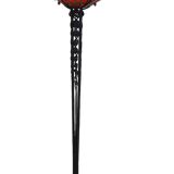 Large Art Deco Red Stained Glass Floor Lamp