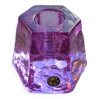 Swedish Konst Glashyttan Urshult glass candle holder