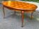 Table à manger Louis XV extensible ovale en bois massif marqueterie 270cm