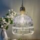 Suspension globe vintage en verre