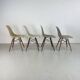 Chaises d'appoint Eames Herman Miller DSW en grège, vert écume de mer, ocre clair et parchemin avec léger