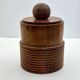 Wooden turned covered pot – vintage snuff box A680
