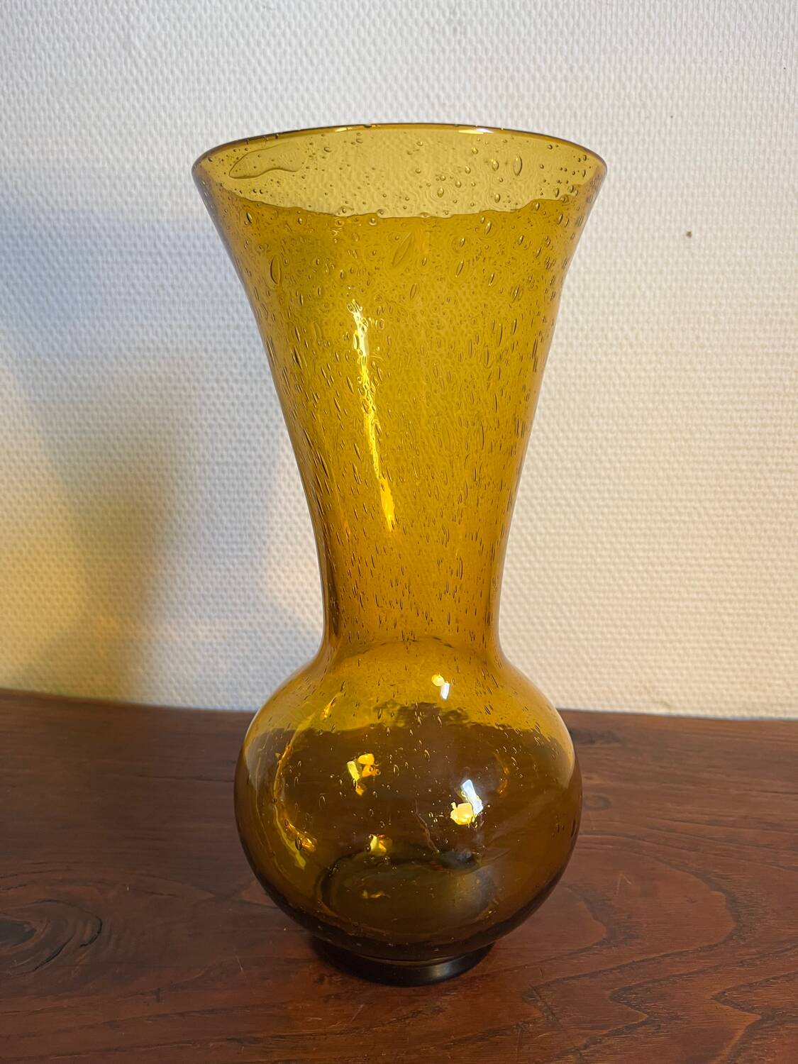 Bubble glass vase from biot france glassworks