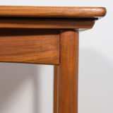 Mid-century square extendable teak dining table, Denmark, 1960s