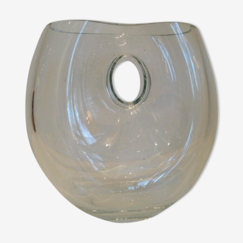 Vase en verre transparent Circa 1970