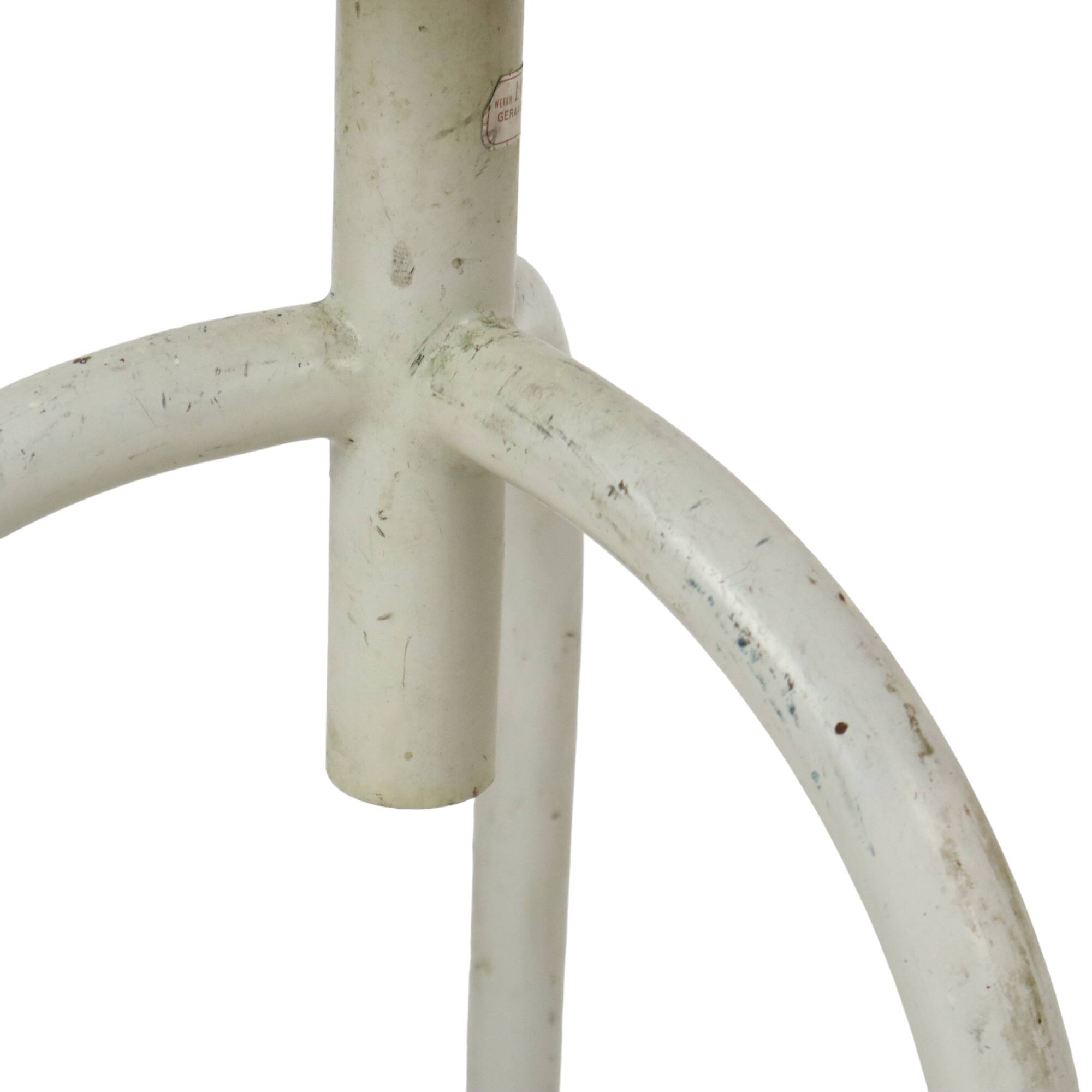 Industrial Antique Metal Doctor's Stool Lab Stool Early 20th Century