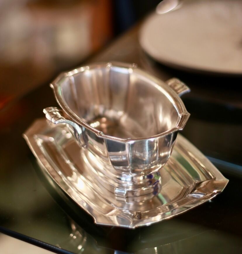 Art Deco Saucière plated Silver
