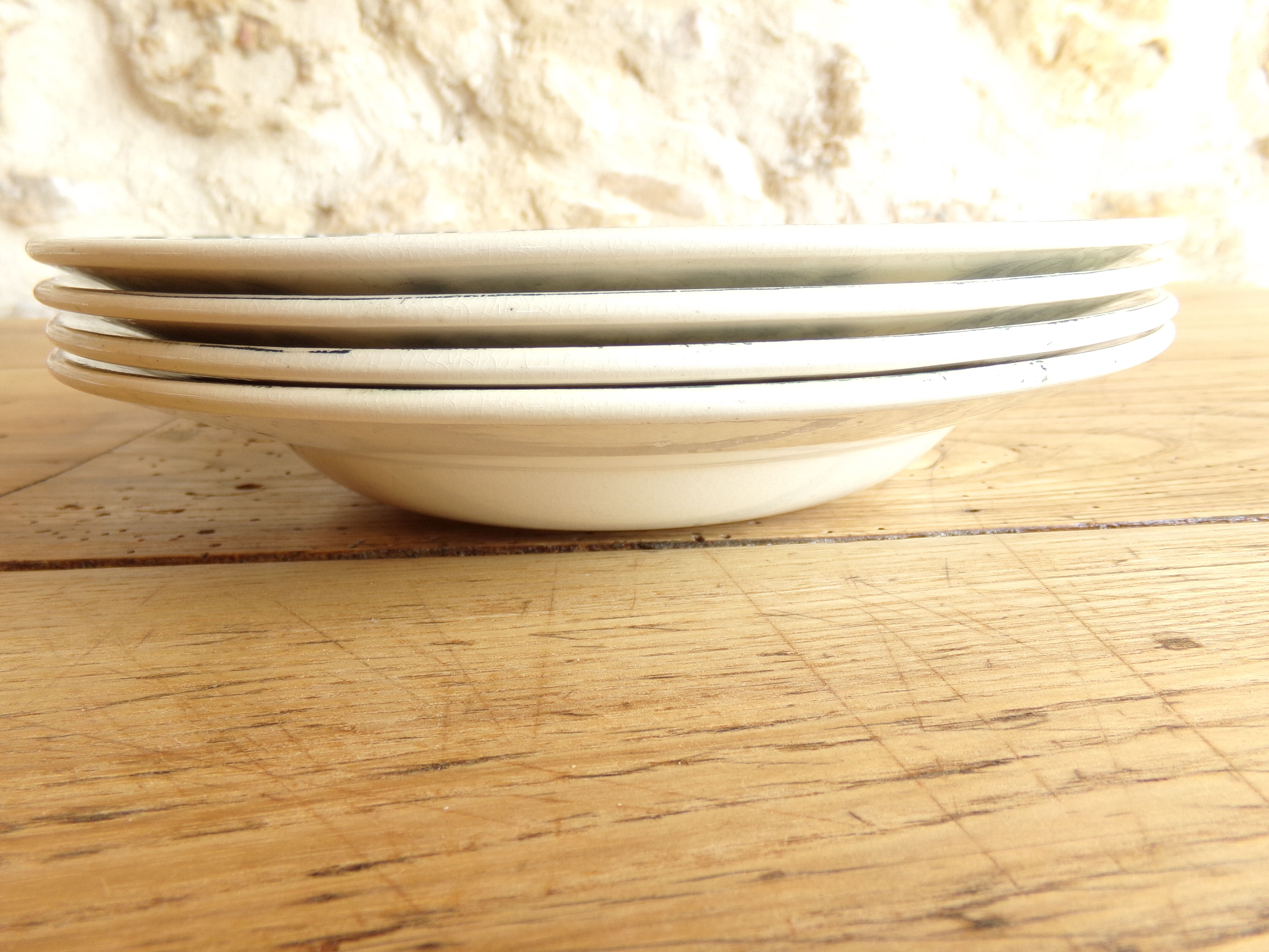 4 hollow plates model "Mignon" Sarreguemines