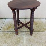 Old small round side table in Dudouyt style