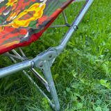 Vintage 70s floral sun lounger