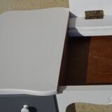 Small white and grey wooden dressing table