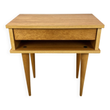 Vintage blond wood bedside table, 1960s