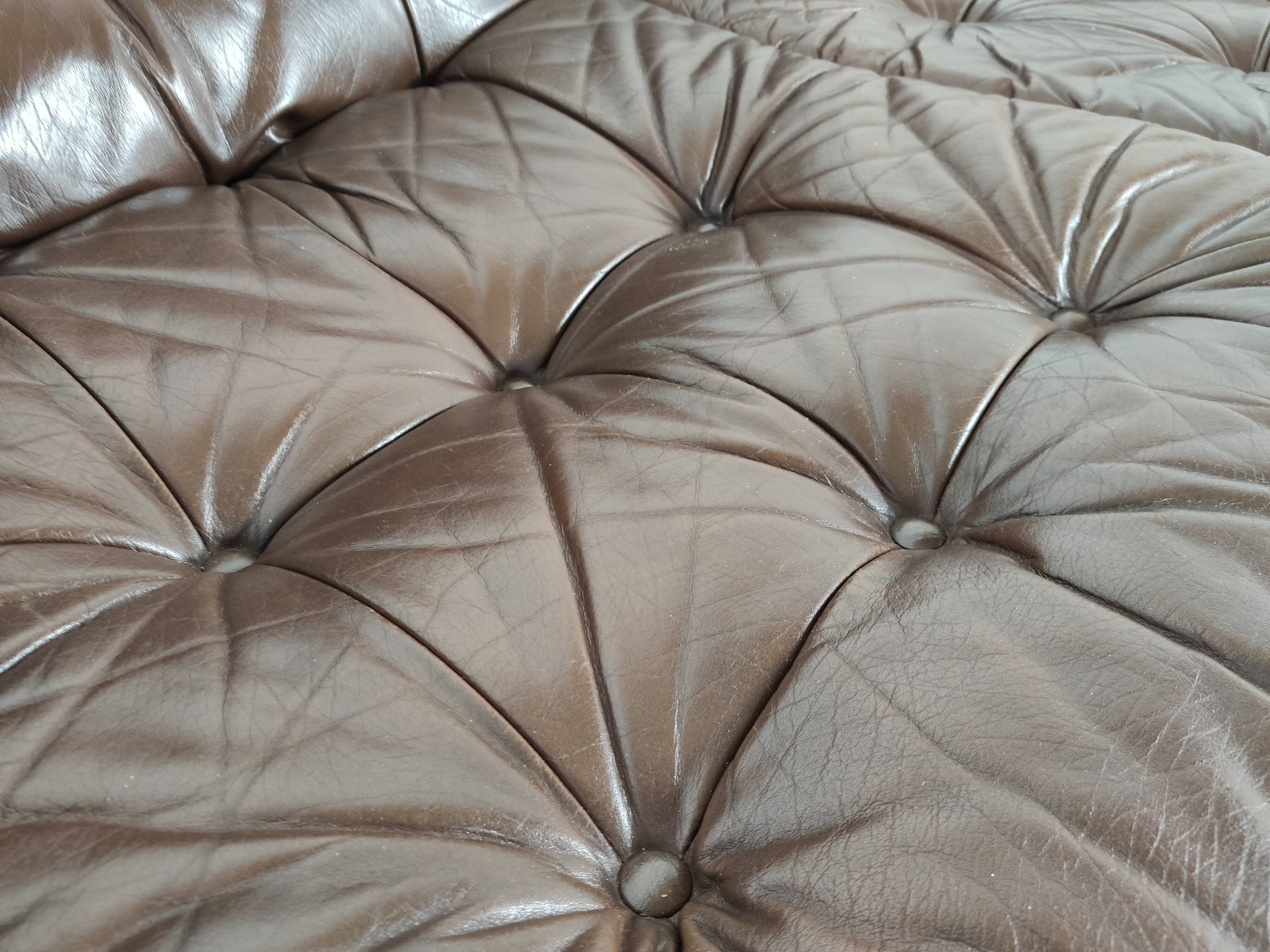 Sofa and 2 armchairs by Johan Bertil Ugggstrom 1970s chrome leather