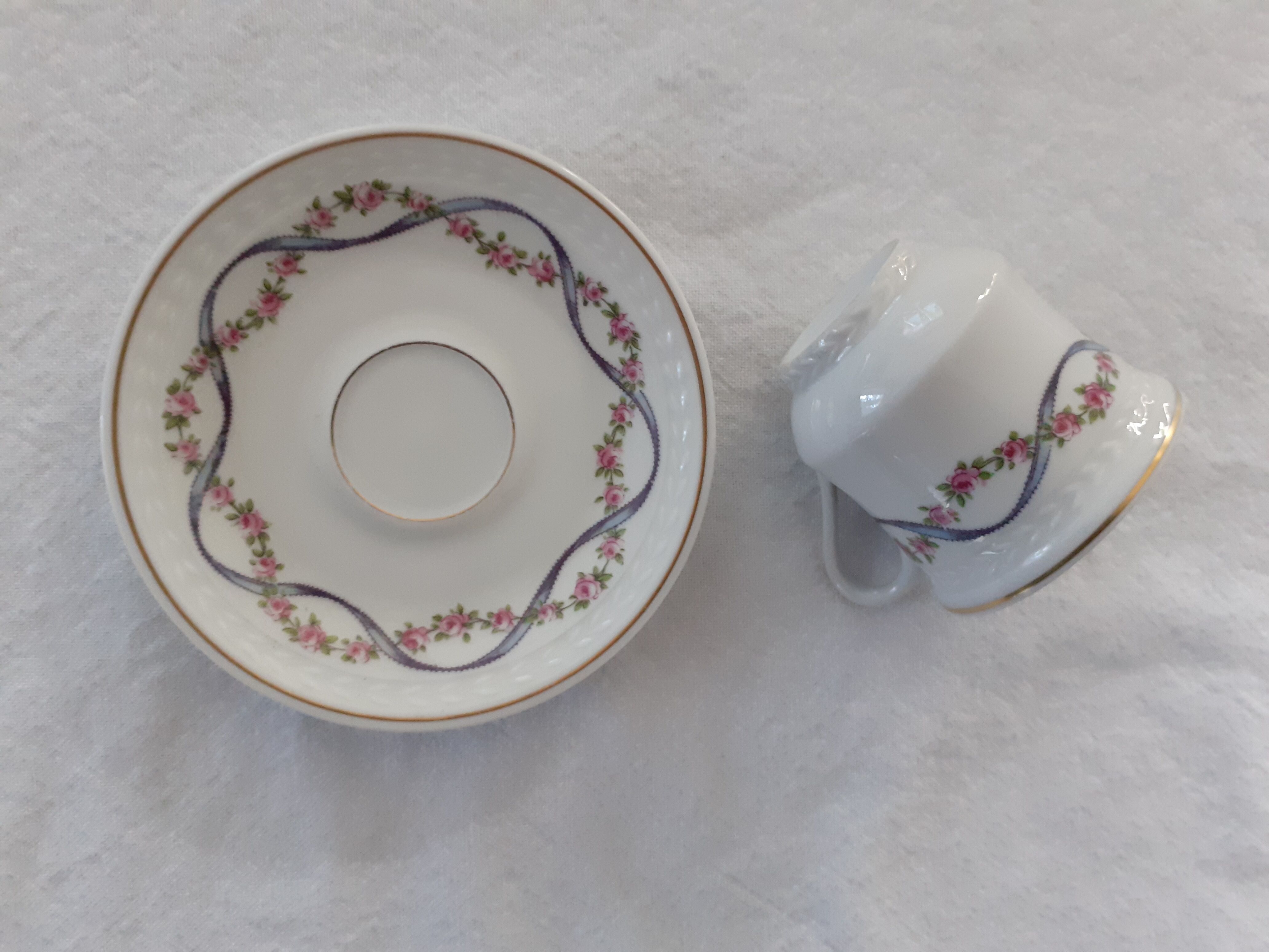 Cup and under coffee cup Limoges B & C