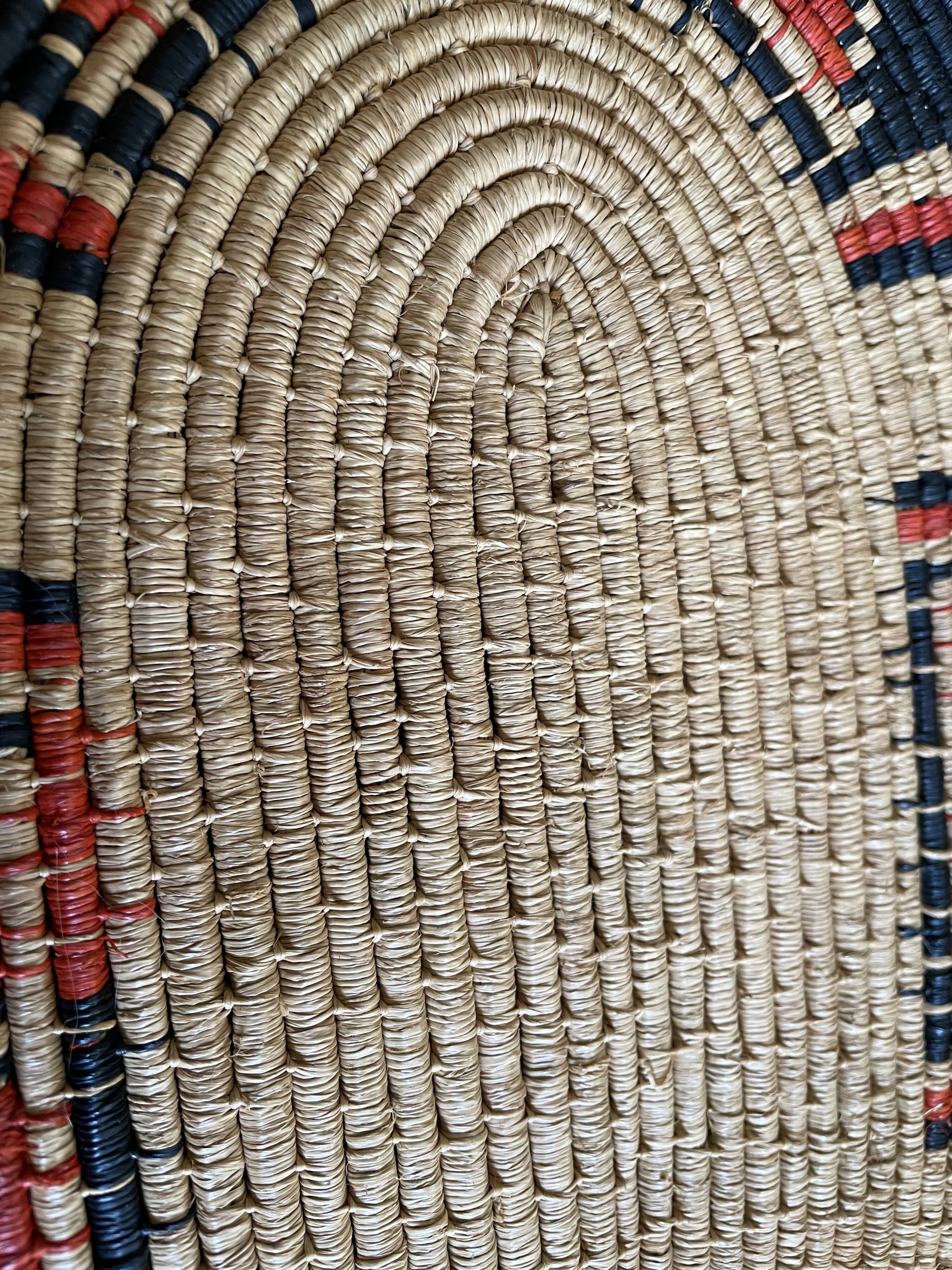 Woven ethnic basket, 60s