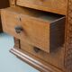 Bureau / Comptoir de Magasin Antique Art Nouveau en Chêne Sculpté, Pays-Bas, Début du 20ème Siècle