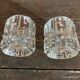 Pair of Antique Candle Holders Design FRANTISEK VIZNER Czech Moulded Glass 6