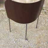 Ikea table late 20th century fusion model in dark wood and chrome legs