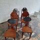 Set of 6 mid century Brutalist teak and steel dining chairs, 1960s